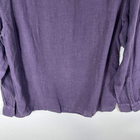 NEW Abercrombie Fitch Button Down Shirt Mens Medium Adult Purple The A&F Linen - Picture 11 of 11